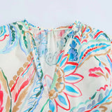 Fongt Spring Comfortable Wearing Multi-Colored Vibrant Flower-Printing Prefectural Silk Shirts