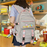Capacity Women Backpack Student Waterproof Multi-pocket Travel Rucksack High Quality School Bag for Teenage Girl