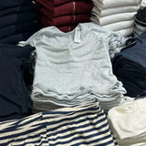 Women Front Buttons T-shirts 2023 Summer Fashion Ladies O Neck Short Sleeves Solid Color Tees Female Chic Tops-Outfit