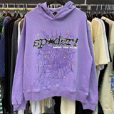 Fongt 2025 Spoder Spider Web Print Hooded Hooded Hooded Hooded Casual Loose New