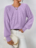 Fongt 2025 New Solid Color Collar Long-Sleeved Jersey Elegant Loose Sweater Woman