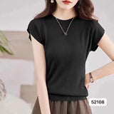 Summer New Korean Version Of The Elegant Round Neck Pure Color Simple Thin Sexy Sleeveless