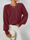Fongt 2025 New Solid Color Collar Long-Sleeved Jersey Elegant Loose Sweater Woman