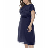 Popular Style Chiffon Large-Size Dress Medium-Length A-Shaped Dress Looks Thin-Outfit