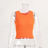 Fongt Vest Women 2025 Summer Solid Color Repair Thread Inside The Top Wearing Short Y2K Vest