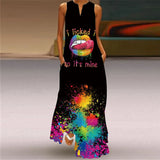 Boho Sleeveless V-Neck Long