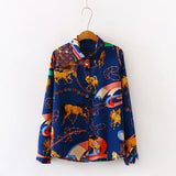 Long Sleeve Blouse Women Clothes Autumn Turn-down Collar Fashion Plus Size Elegant Ladies Shirts Casual Oversized