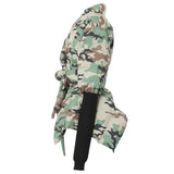 Fongt New Camouflage Personality Splicing Knitted Cuffs Waist Personality Tailoring Cotton Coat 1695