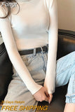 Turtleneck Sweater Women Autumn Casual Thin Long Sleeve Tops Base Knitted Sweaters Solid Color Slim Stretch
