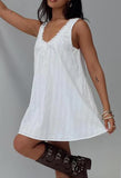 Fongt New Spring And Summer Sexy Lace Spliced Bow Vest Doll Dress