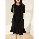 Fongt Shoulder Short-Sleeved T-Shirt Lady Loose Summer New Bamboo Festival Cotton Age-Red-Down Shirt Fashion Casual Top