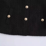 Fongt Women's Clothing Texture Autumn Round Collar Short Jacket Jacket In Autumn Winter 2025