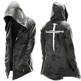 Men's New Cloak Fashion Vantage Plus Size Simple Casual Gothic Hooded Drawstring Men's Punk Oversize Sweatshirt