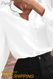 Stand Neck Button Blouse Shirts Women New Fashion Long Sleeve Pullover Tops Ladies Autumn Casual Loose Blusa