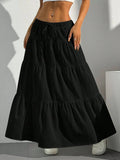 Fongt Wish Spring And Summer Women's Dress Half-Dress Skirt Strap Splicing Big Swing Skirt Loose Long Dress Large Size Women's Clothing