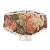 Fongt Short 3 Buckle New Oil Painting Monet Garden Belt Short Belt Outside The Fish Bone Support Strap Girded Waist