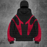 Fongt Double Hat Unique Design Hoodie Autumn And Winter New Men's And Women's Same Loose Y2K Jacket