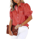 Fongt Spring And Autumn New Imitation Of The Denim Shirt Cardigan European Version Of Multi-Color Multi-Color Multi-Code