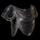 Rhinestone Cropped Tank Tops Multilayer Diamonds Luxury Tassel See Through Crop Tops Sexy Women 2023 Night Club