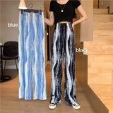 Tie-dye Casual Pants 2022 New Summer Women's Loose Wide-leg Pants Trousers High-waist Straight-leg Pants Joggers
