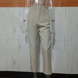Casual High Waist Pure Color