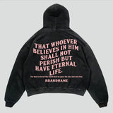 Unisex Hoodie Tops Street Hip Hop Letter Print Pullover Jacket 11281958-Outfit