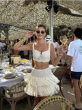 Spring And Summer New Fashion Escium Holiday Hollow Skirt Two
