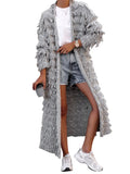 Fongt New Women's Wear Tassel Knitted Jacket-Outfit