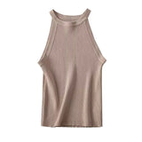 Fongt New Slim Thin Knitted Neck Collar Top