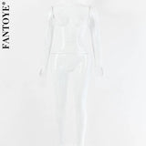 New Diamond Shiny Party Dress Women Split Long Sleeve Maxi Bodycon Dress Sexy See-Through Fishnet Club Dress