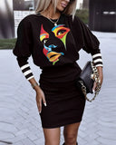 Fongt Autumn And Winter New Wish Women's Round-Neck Long-Sleeved Commute High-Waisted