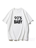 Fongt New Letter Pure Cotton T-Shirt Women Simple Basic Short-Sleeved Top Women's Free-Fitting Sweater