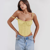 Fongt Summer New Lace Splicing Tie With Sexy Blouse Babes Sling Vest Woman