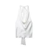 Fongt Homemade New Women's Classic Hanging Neck Silk Tatry 2892650