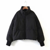 Hot Style Cotton Clothes Female Ins Loose Thin Warm Bread Clothes Short Lazy Wind Down Cotton Clothes Winter-Outfit