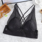 Bralette Sexy Bras For Women Hollow Out Lace Bra Crop Top Wireless Underwear Deep V Push Up Bra Sexy Lingerie