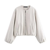 Fongt Women's Clothing 2025 Autumn Fashion Tight Under The Soft Zipper Jacket Jacket