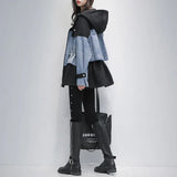 Jacket Women Mid-length 2022 Spring And Autumn New Style Korean Loose Stitching Denim Jacket Chaquetas