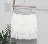 Fongt Tassel Dress Girl Autumn Design Small Babes Dance Irregular A Short Skirt 9039