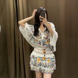 Embroidered Shirt 05107247251 Embroidered Skirt 05107249250 In Autumn-Outfit