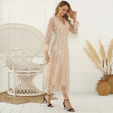 Popular Style Women's Wear Spring And Summer New Long-Sleeved Sequins Tassel Lady Chief-Outfit