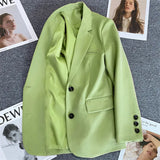 Fongt Green Suit Jacket Woman 2025 Spring And Autumn New Leisure Temperament High-End Sense Fried Street Small Suit Suit Woman