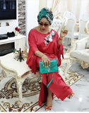 2019 African Dresses for Women Plus Size Boubou Africain Dashik Bow African Clothes New Flowers Robe Africa Dress Outfit