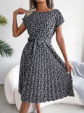 Wind Shooting New Leisure Short-Sleeved Flowers In The Spring And Summer Dress Women's