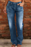 Fongt Wish Ladies Jeans Slimming Water Wash Thorn Trousers Trousers Nk205
