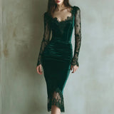 Fongt Dress 2025 New Women's Suit And Collar Temperament British Style Double Buckle Body Gold Velvet Dress