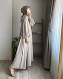 Fongt And Autumn New Muslim Women's Clothing Pure Color Elegant Fashion Loose-Fitting Suit