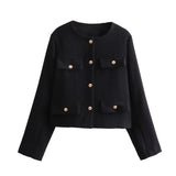 Fongt Women's Autumn And Winter Fashion New 15 Color Jacket Small Scent Style Short Suit Jacket