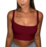 Fongt Hot Style Casual High Elastic Pure Color Sexy Nightclub Small Vest Quality Version-Outfit