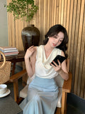 Fongt Price Does Not Return] Xixi 13 Lines Summer Sweater Chindless T-Shirt Top Lady 89320
